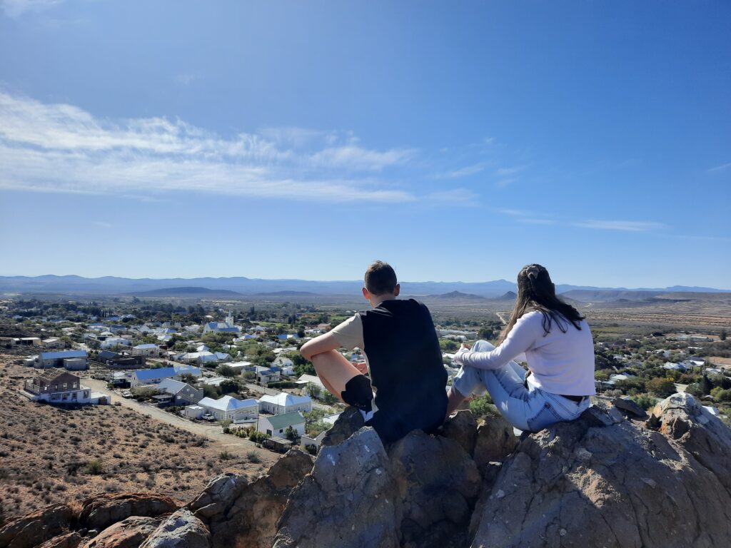 Enjoying the view fro the top of the Robert Gordon Koppie.