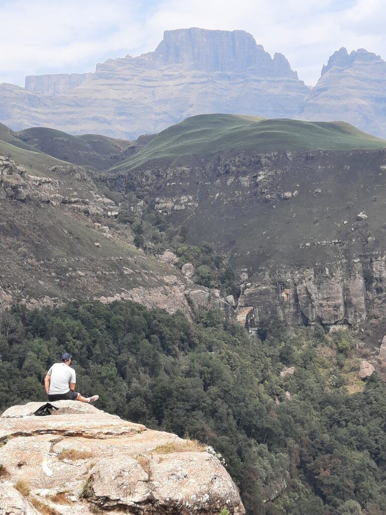 The mighty Drakensberg Mountains, on the best road trip.