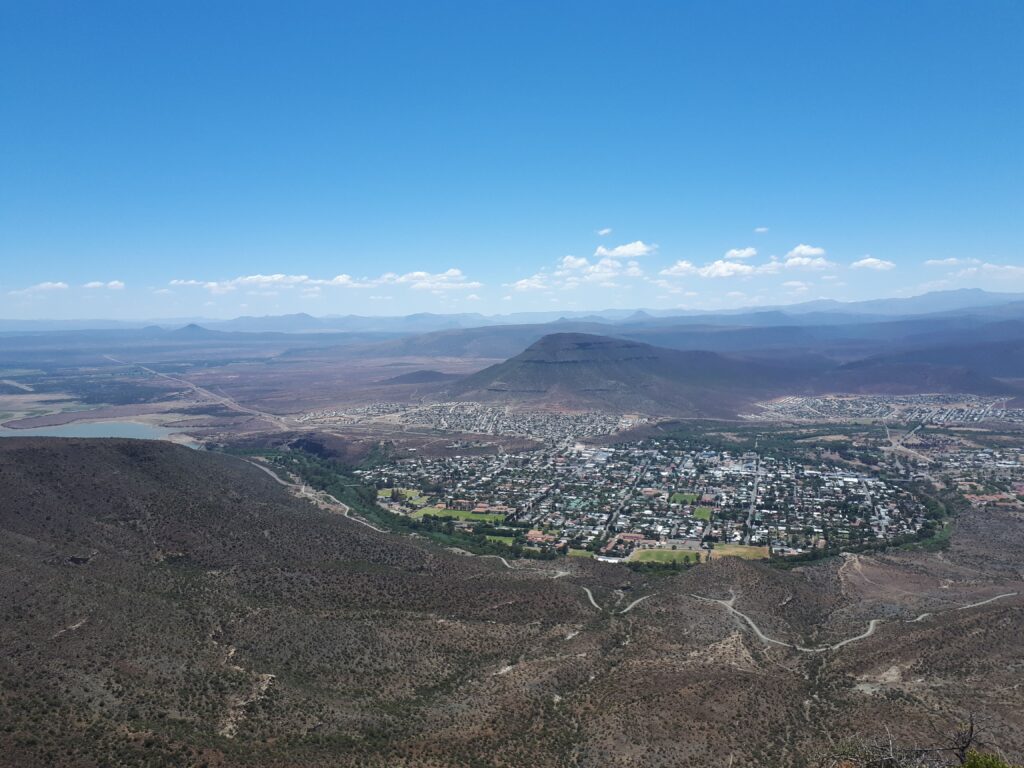 Looking down over Graaff-Reinet